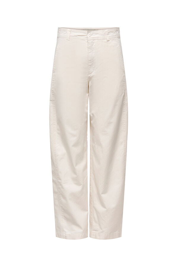 JDY Long barrel trouser white