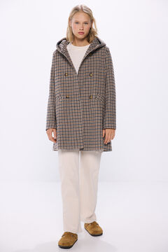 Springfield Checked buttons hood brown