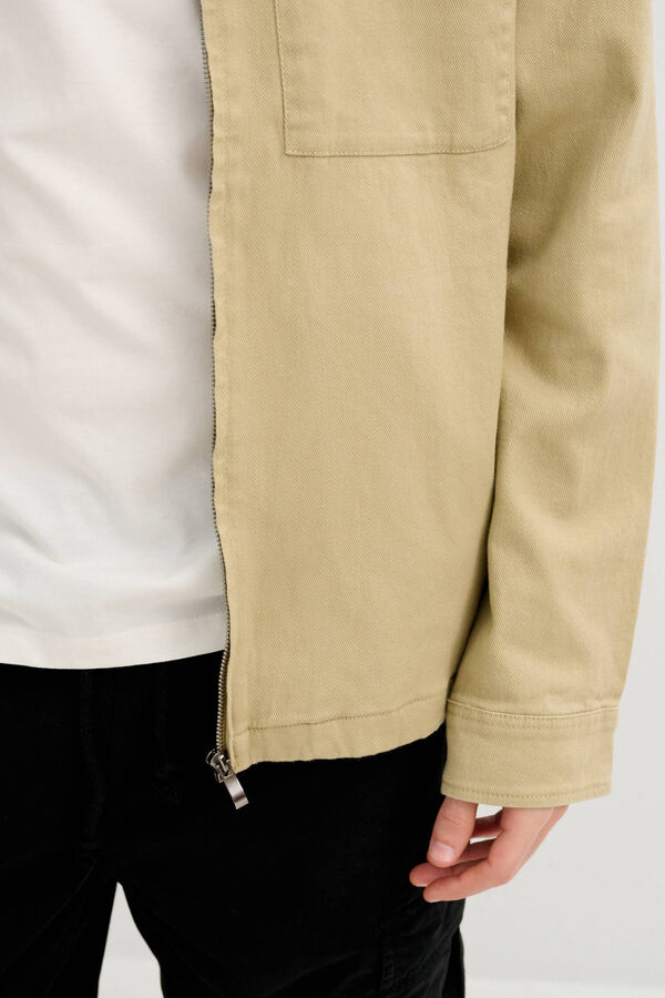 Inside Plain faux leather jacket brown