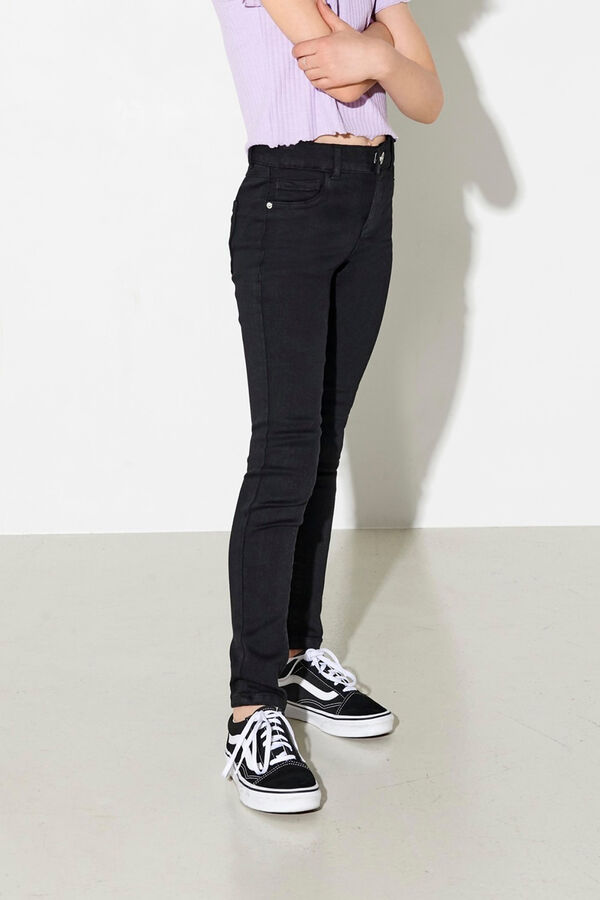 Only Girls Skinny fit stretch jeans black