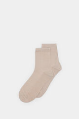 Springfield Chaussette longue lurex camel