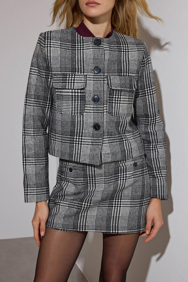 Trendyol Checkered jacket noir
