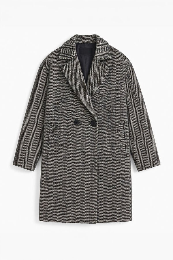 Springfield Double-breasted oversized coat brown