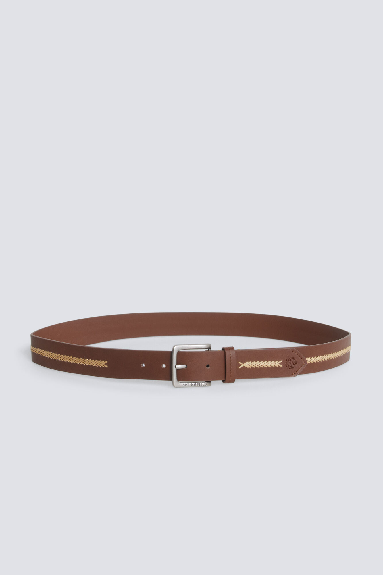 Springfield Faux leather ethnic print belt