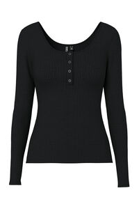 Pieces Geripptes Oberteil