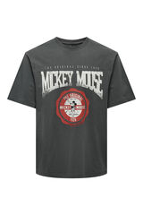 Springfield Mickey Mouse short sleeve T-shirt gray