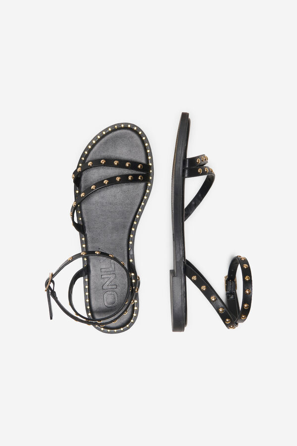 Only Studded flat sandal Crna