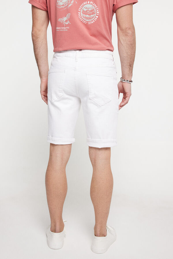 Springfield 5-pocket denim Bermuda shorts white