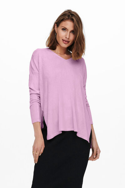 Springfield Women's knit jumper with V-neck pink
