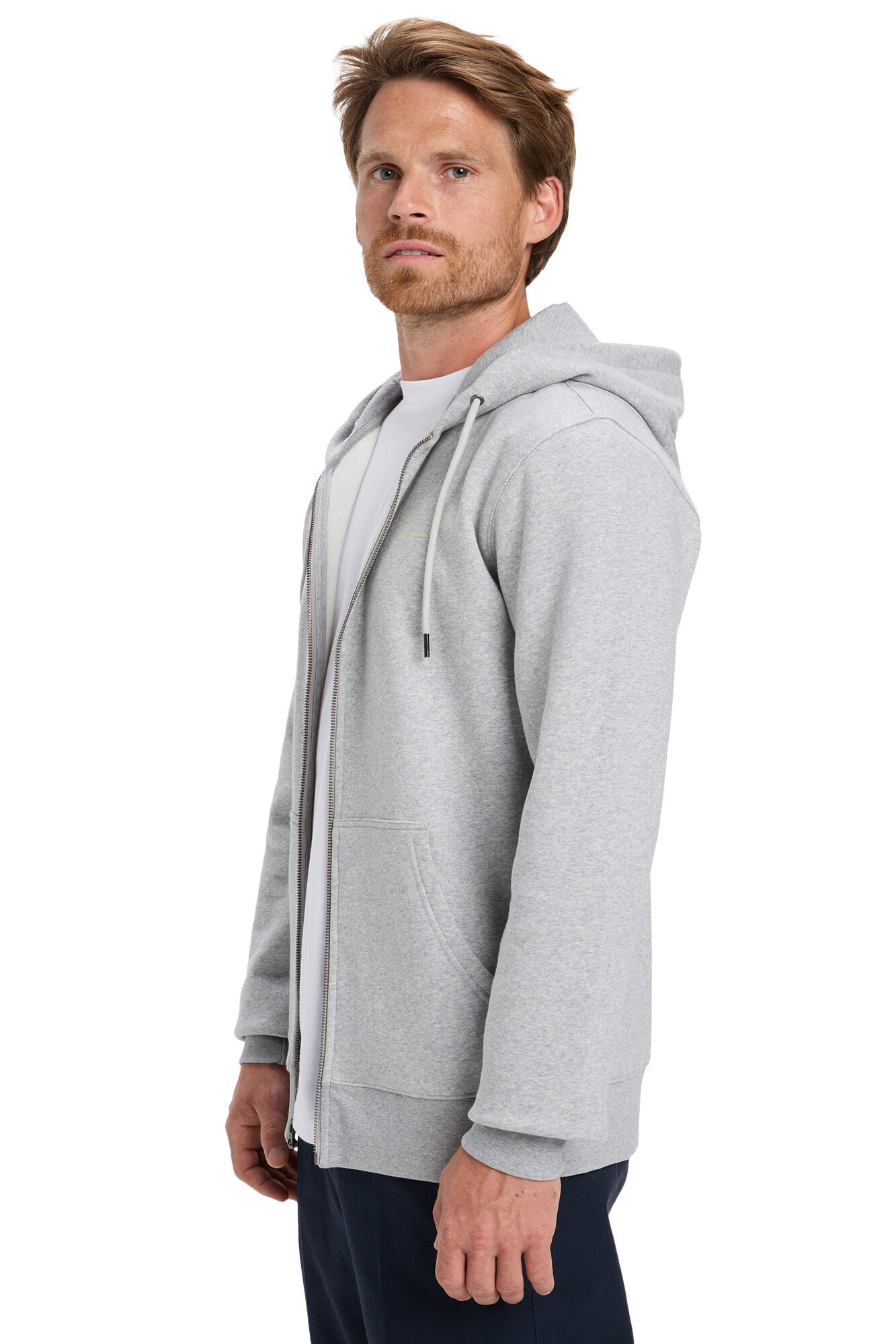 Quiksilver ZipChest Logo - Sudadera con capucha y cremallera para hombre