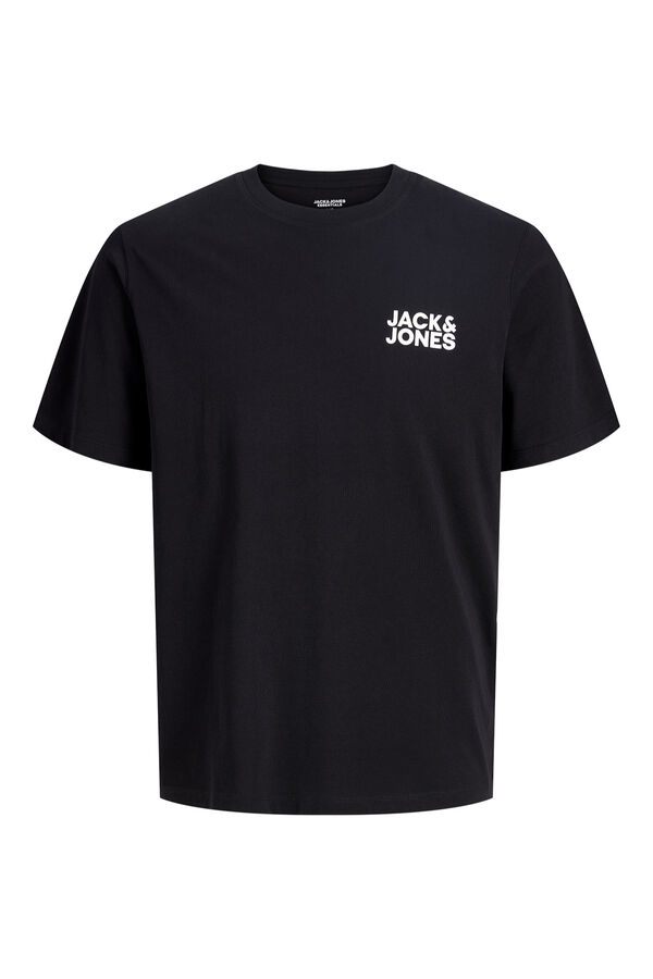 Jack & Jones Camiseta slim manga corta negro