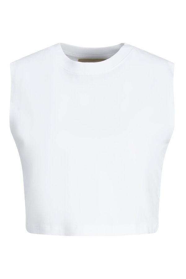 Springfield Camiseta crop básica blanco