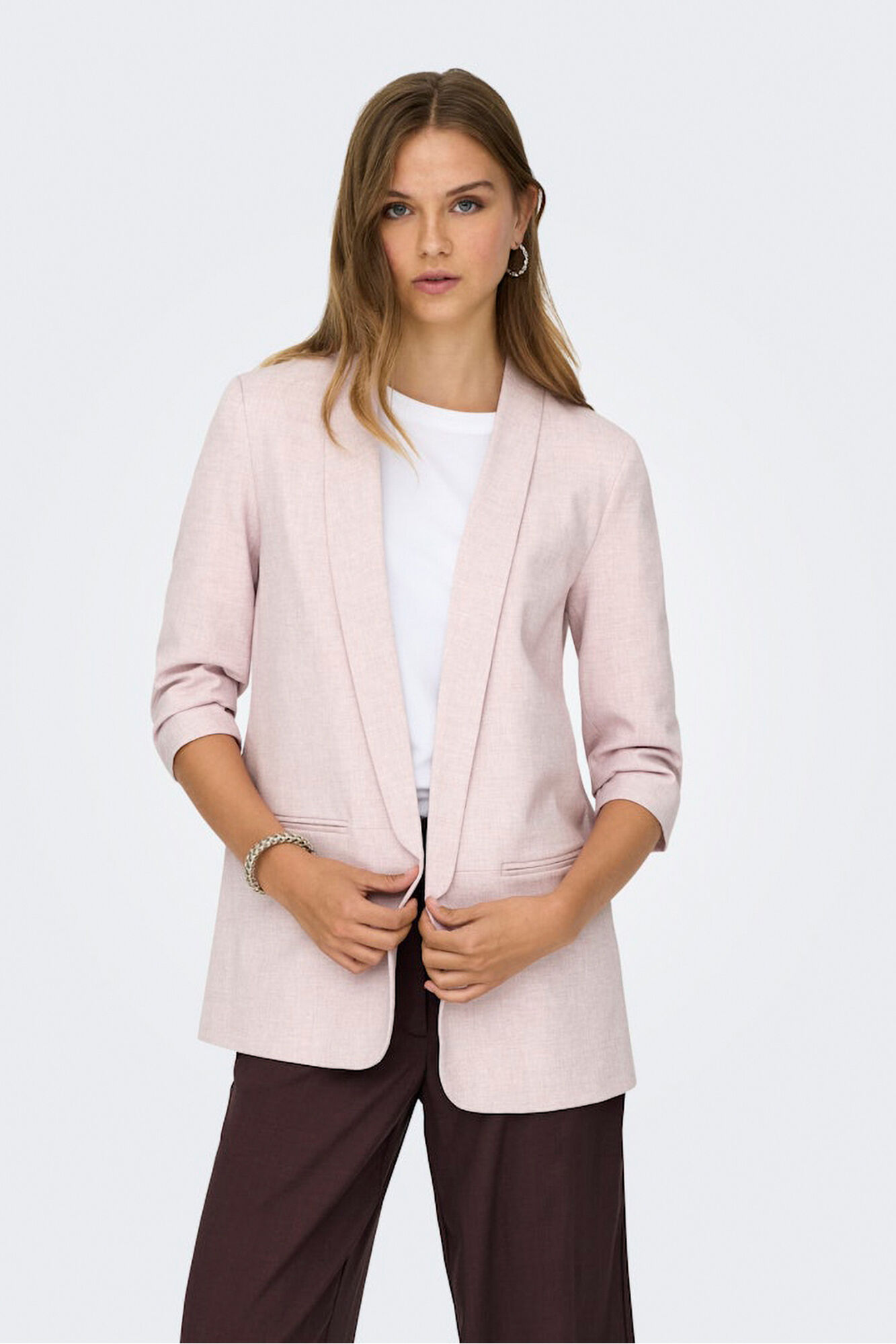 Only Blazer abierta manga remangada