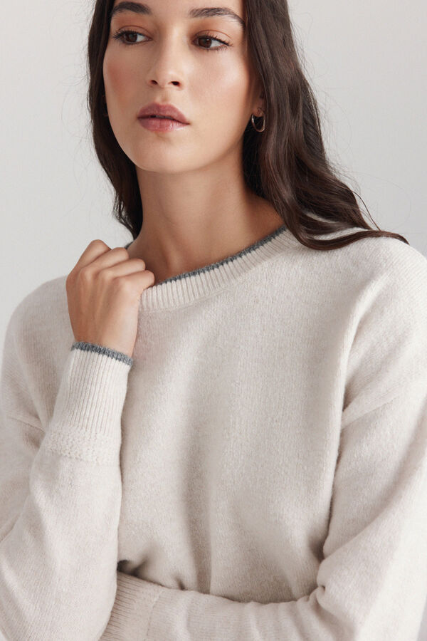 Springfield Round neck jumper white