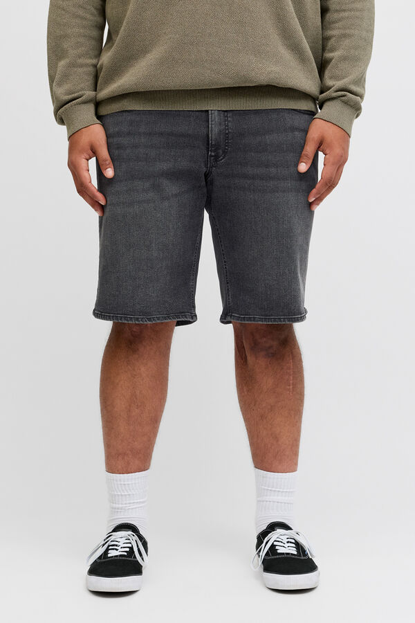 Jack & Jones PLUS Denim regular Bermuda shorts black