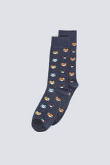 Springfield Long frog socks blue