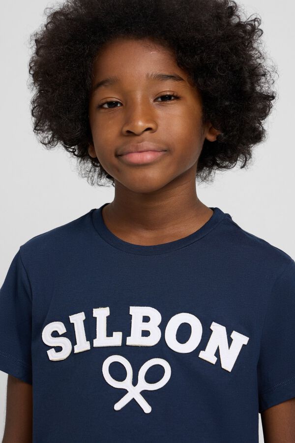 Silbon kids Short-sleeved T-shirt with print blue