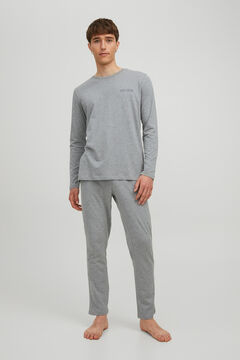 Springfield Pijama pack de camiseta y pantalón largos gris claro