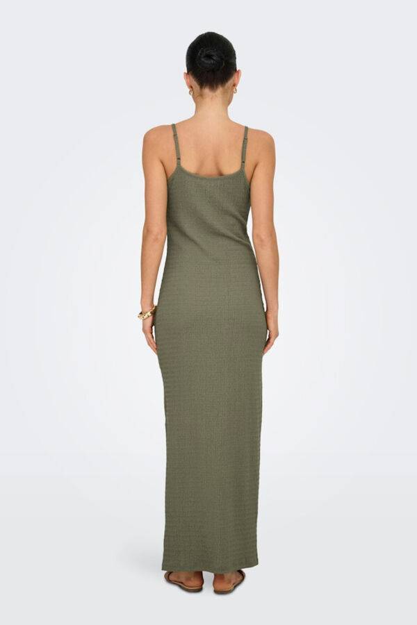 Only Vestido largo verde
