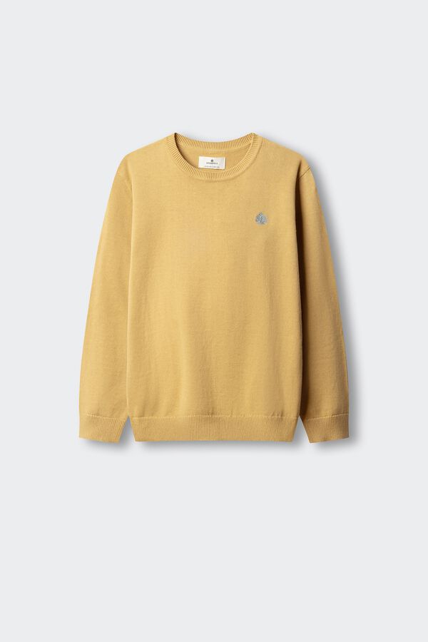 Springfield Kids Kids' basic elbow patch jumper yellow