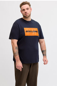 Jack & Jones PLUS Short-sleeved logo T-shirt blue