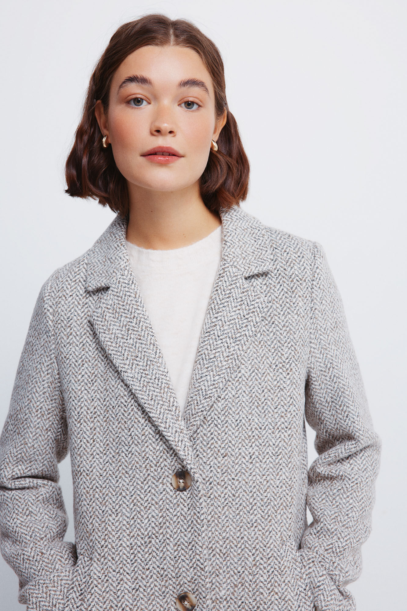 Springfield Abrigo cuadros cuello solapa