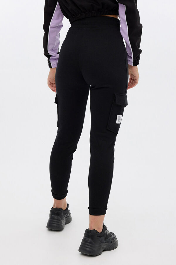 Inside Pantal&oacute;n Jogger Cargo De Felpa negro