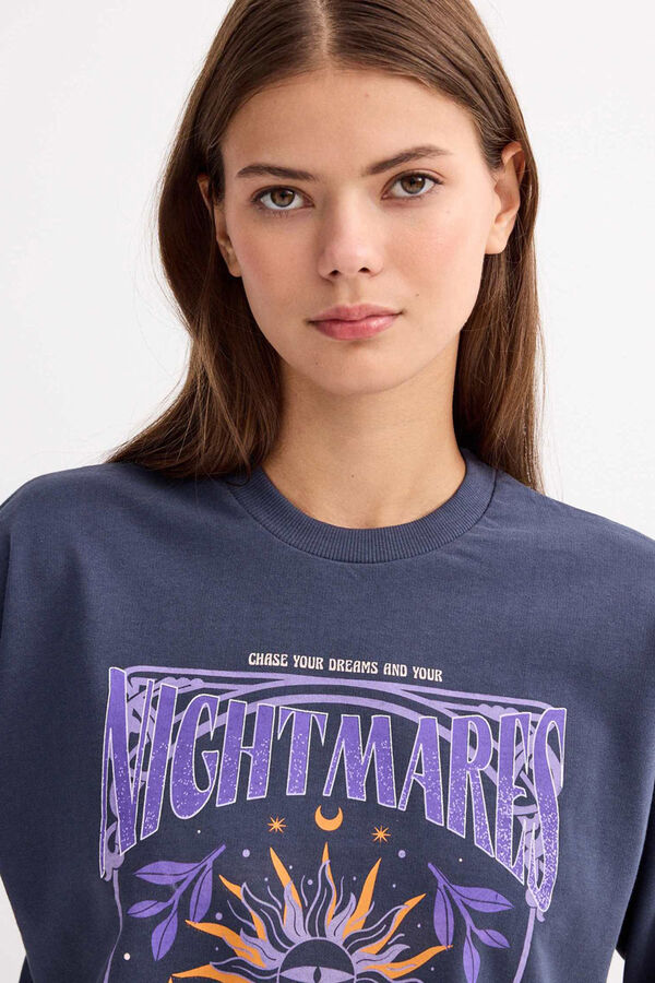 Inside Sudadera Con Estampado Esotérico azul