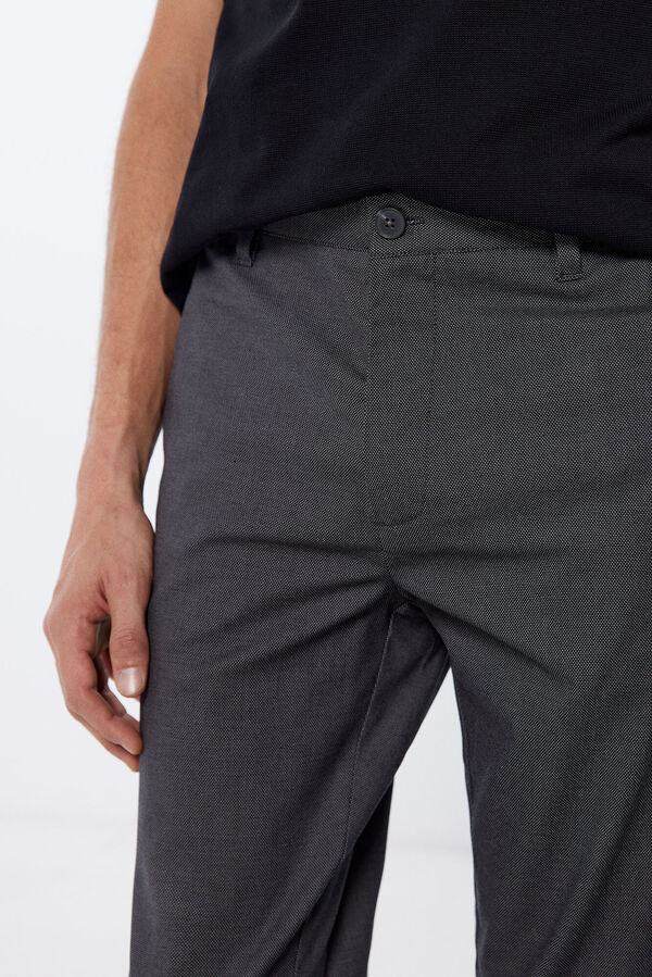 Springfield Pantalon chino habillé structuré demi gris