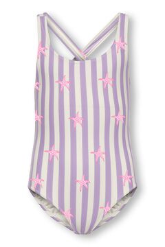 Only Girls Ba&ntilde;ador a rayas con estrellas de mar