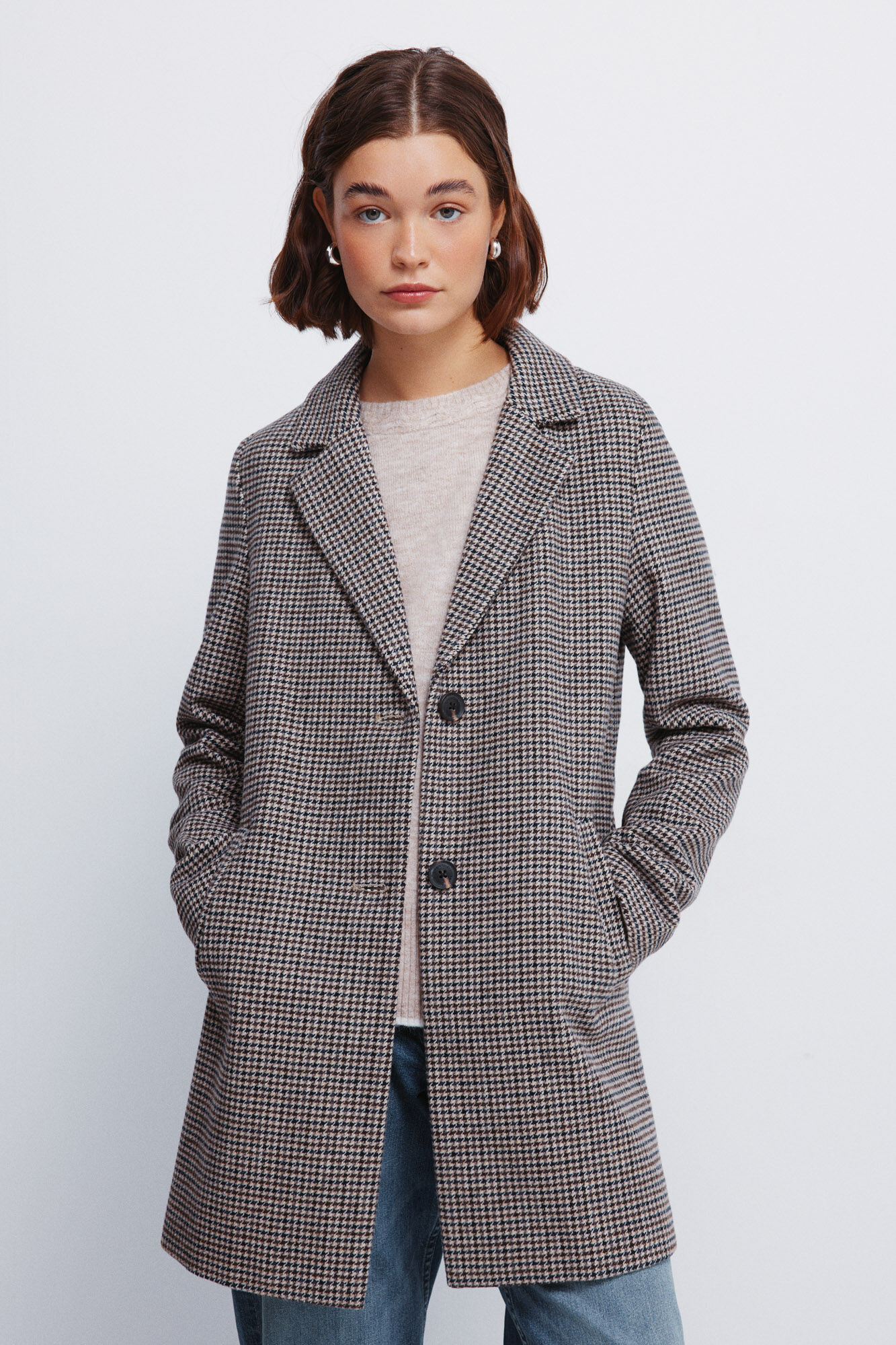 Springfield Casaco sobretudo com gola de lapela