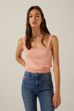 Springfield Floral jersey-knit top pink