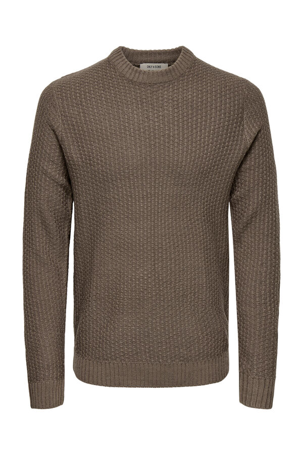 Only & Sons Camisola de gola redonda cinzento