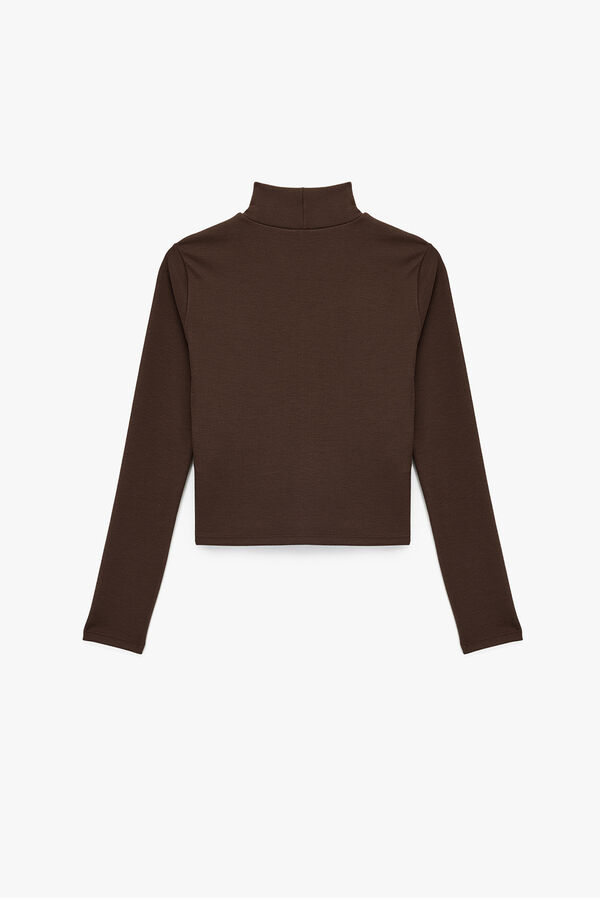 Koton T-shirt de gola alta cru