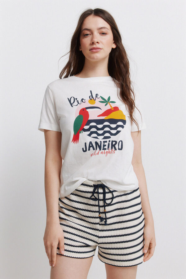 Springfield T-shirt "RIO DE JANEIRO" branco