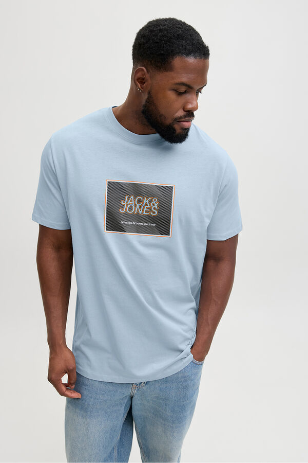 Jack & Jones PLUS Square logo T-shirt blue