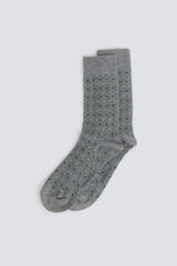 Springfield Long micro-embroidered sock grey