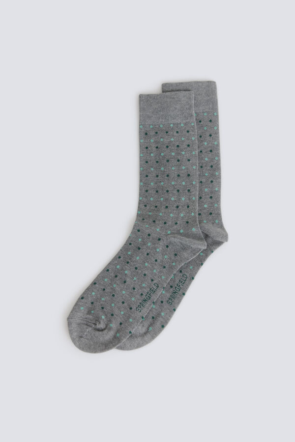 Springfield Long micro-embroidered sock grey