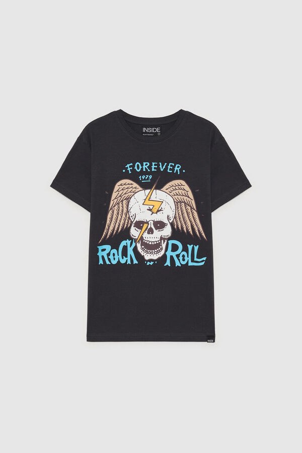 Springfield Skull print T-shirt Siva