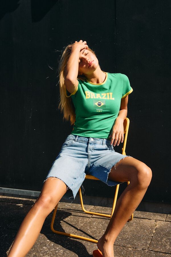 Noisy May Fitted short sleeve T-shirt green