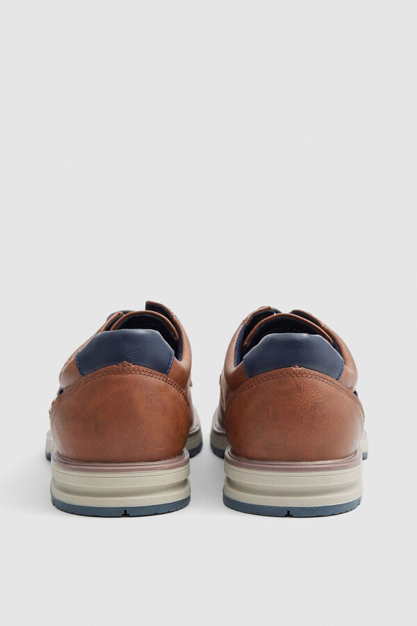 Springfield Classic blucher shoes with detail braonsiva