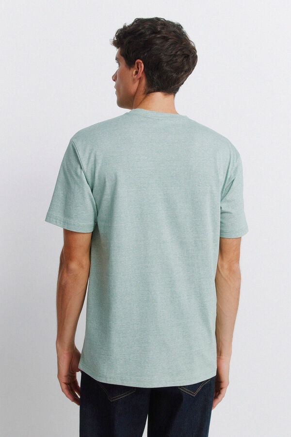 Springfield Basic micro-striped T-shirt green