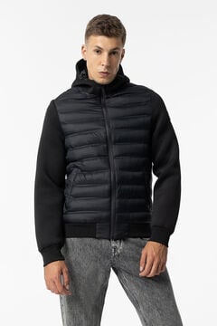 Springfield Combined hooded jacket black