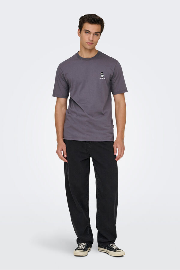 Only & Sons Camiseta manga corta. gris