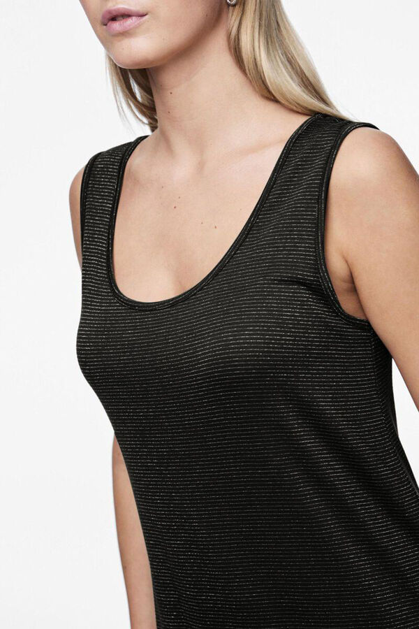 Pieces Fluid midi dress with lurex black