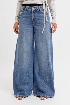 Jack & Jones Cal&ccedil;as jeans wide leg de cintura m&eacute;dia