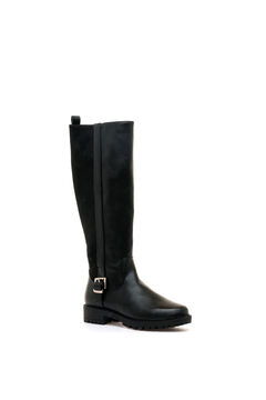 MTNG Botas de cano alto biker com fivela e sola tratorada