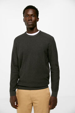 Springfield Textured elbow patches jumper grey