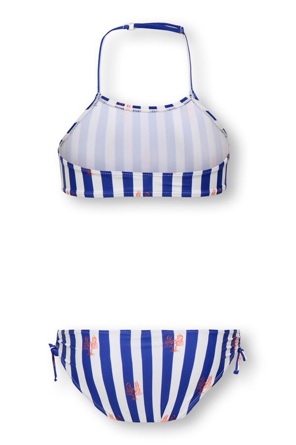 Only Girls Bikini a rayas beige