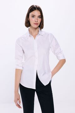 Springfield Semi-fitted Oxford shirt white